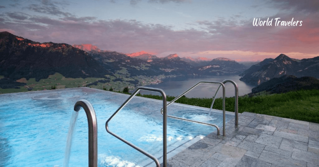 Hanging Infinity Pool, Hotel Villa Honegg, Switzerland